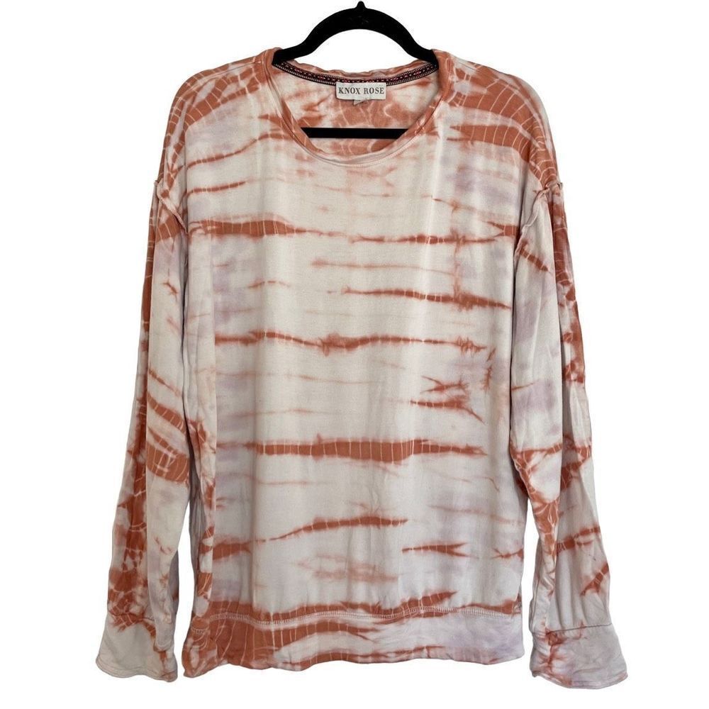 SALE Knox rose orange tie dye ruffle detail sweater medium